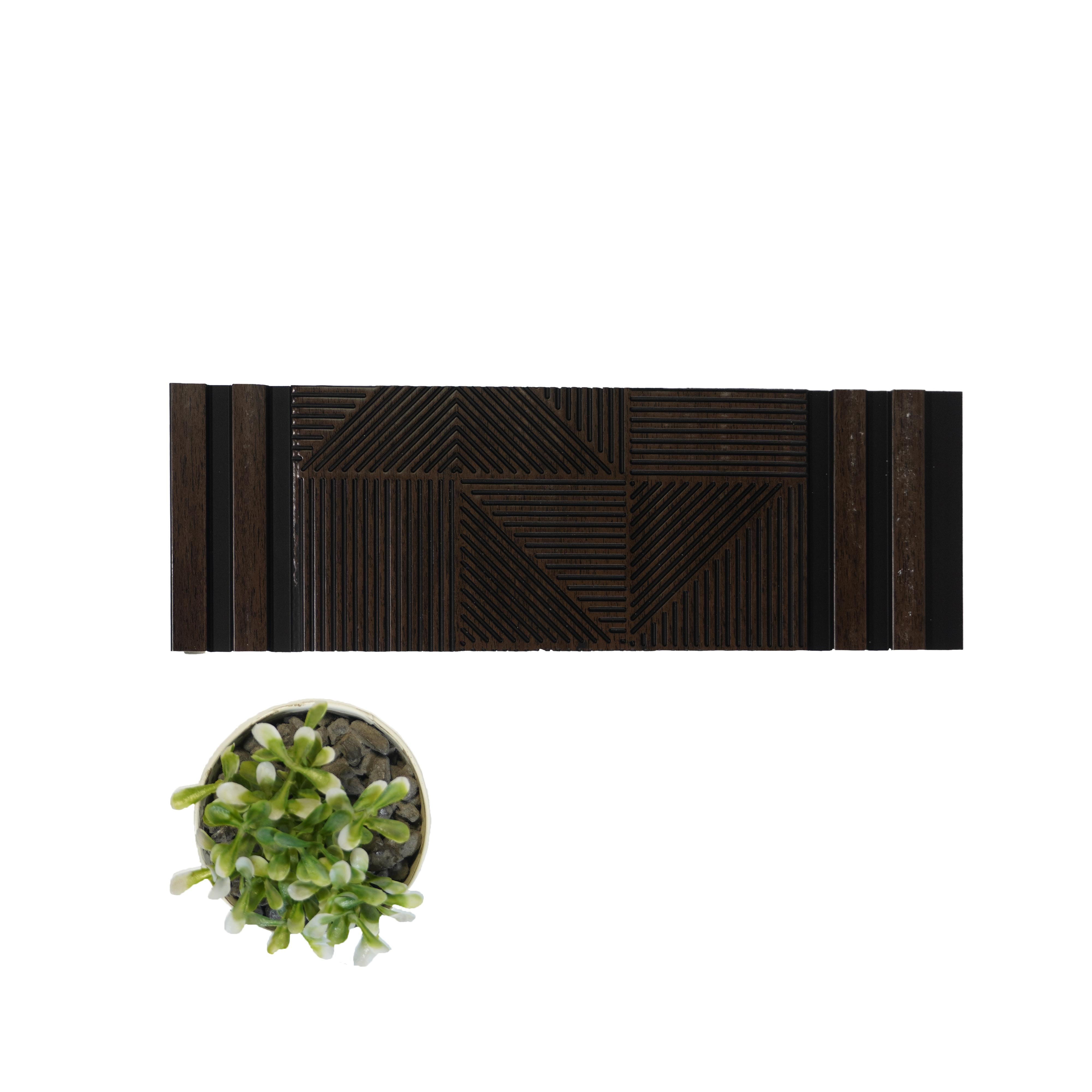 Charcoal Louver Designer Brown 8x1 Ft - 1258