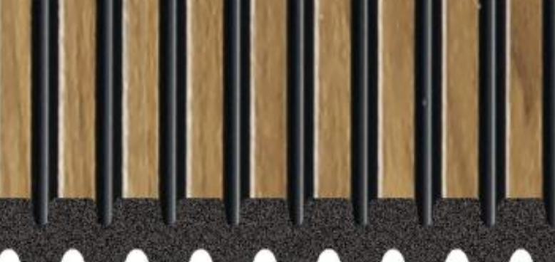 Charcoal Louvers Panel Wood Brown 9.5x1 Ft - Ur 7404