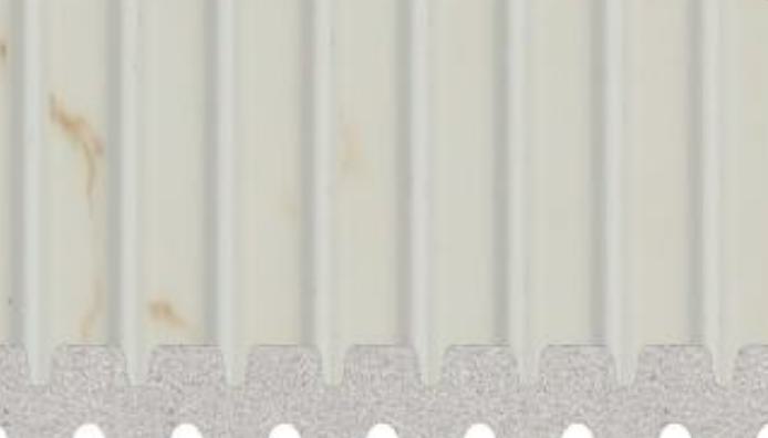 Charcoal Louvers Panel Marble & Stone White 9.5x1 Ft - Ur 7406
