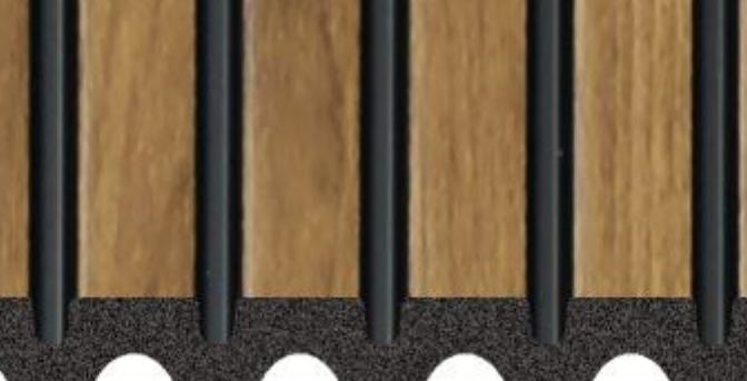 Charcoal Louvers Panel Wood Brown 9.5x1 Ft - Ur 8402