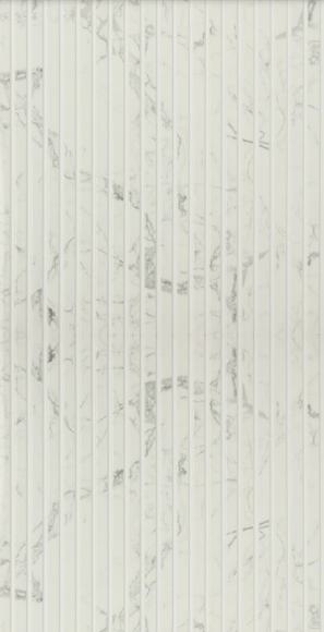 Nexo Charcoal Louvers Marble & Stone White 9.5x1 Ft - Ur 8409
