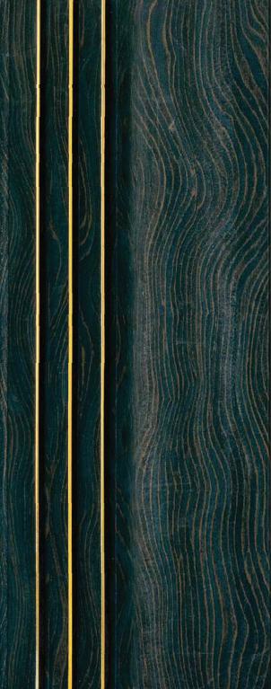 Abstract Art Charcoal Louvers Designer Grey 8x0.41 Ft - 3503