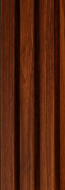 3 Slat Louvers Aluclad Series Exterior Grade Pvc Membrane Finish Composite Polymer Wood Brown 9x0.37 Ft - Az 14