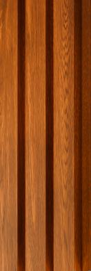 3 Slat Louvers Aluclad Series Exterior Grade Pvc Membrane Finish Composite Polymer Wood Brown 9x0.37 Ft - Az 15