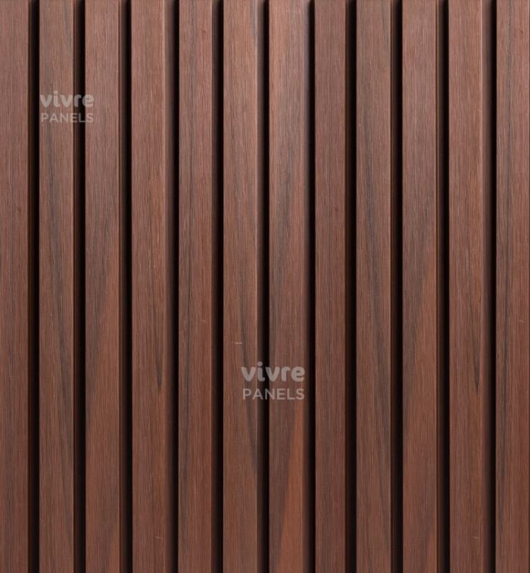 African Teak Woodclad Panel Series Wpc Exterior Wall Wood Brown 9x0.71 Ft - Vpex 1