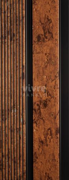 Brillo Ligera Archi Louvers Series Charcoal Marble & Stone Brown 8x0.41 Ft - 2024
