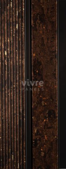 Brillo Oscura Archi Louvers Series Charcoal Marble & Stone Brown 8x0.41 Ft - 2023