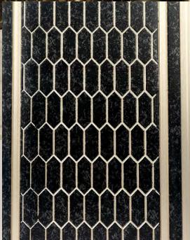 Hexagon Decolux Series Decorative Wall Panel Designer Black 8x0.68 Ft - Vx3016