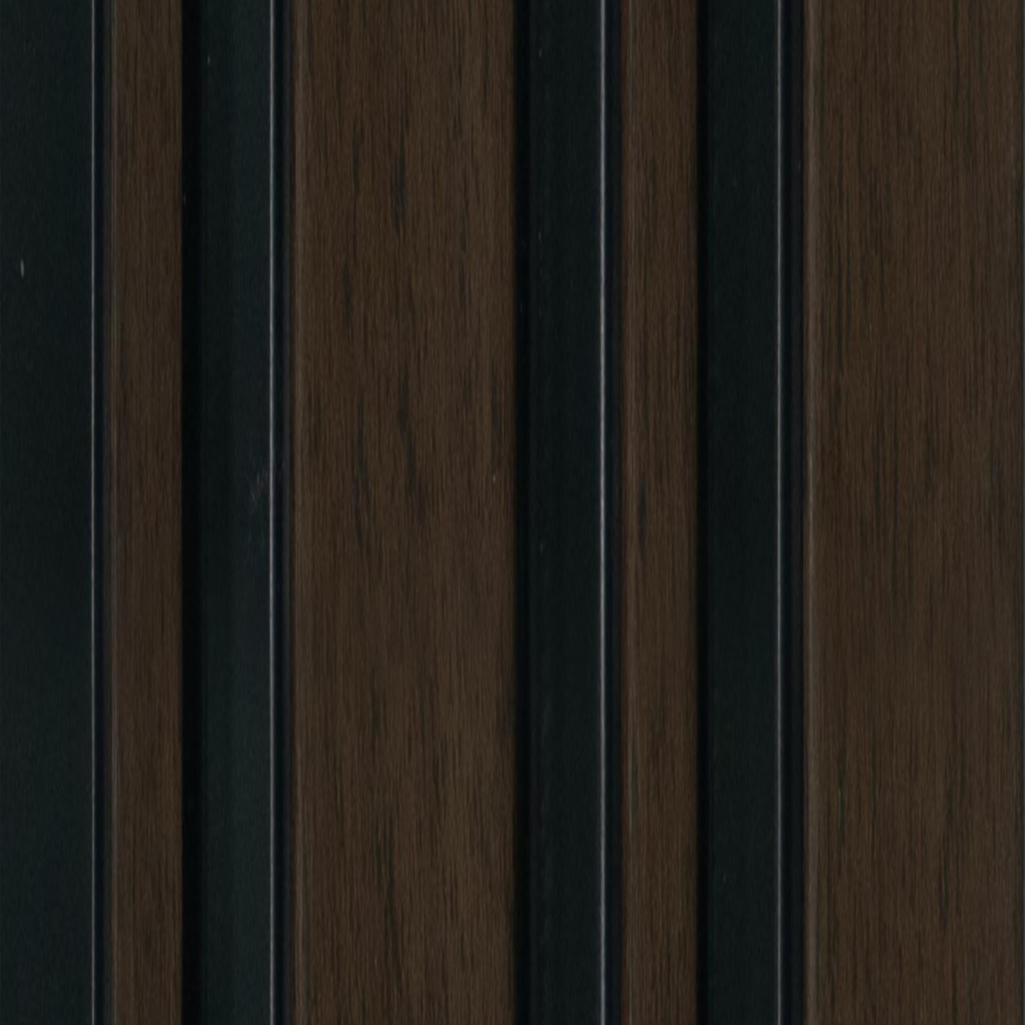 Noce Italiano Archi Louvers Series Charcoal Wood Brown 8x0.41 Ft - 2008