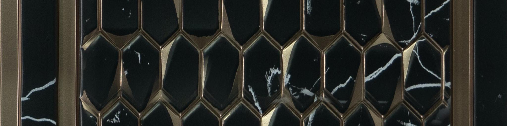 Octa Decolux Series Decorative Wall Panel Designer Black 8x0.68 Ft - Vx3022