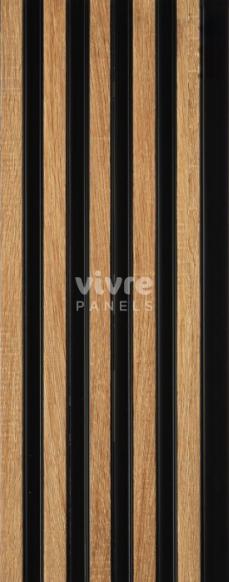 Quercus Archi Louvers Series Charcoal Wood Brown 8x0.41 Ft - 2004