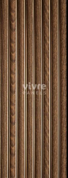Rey De Madera Archi Louvers Series Charcoal Wood Brown 8x0.41 Ft - 2010