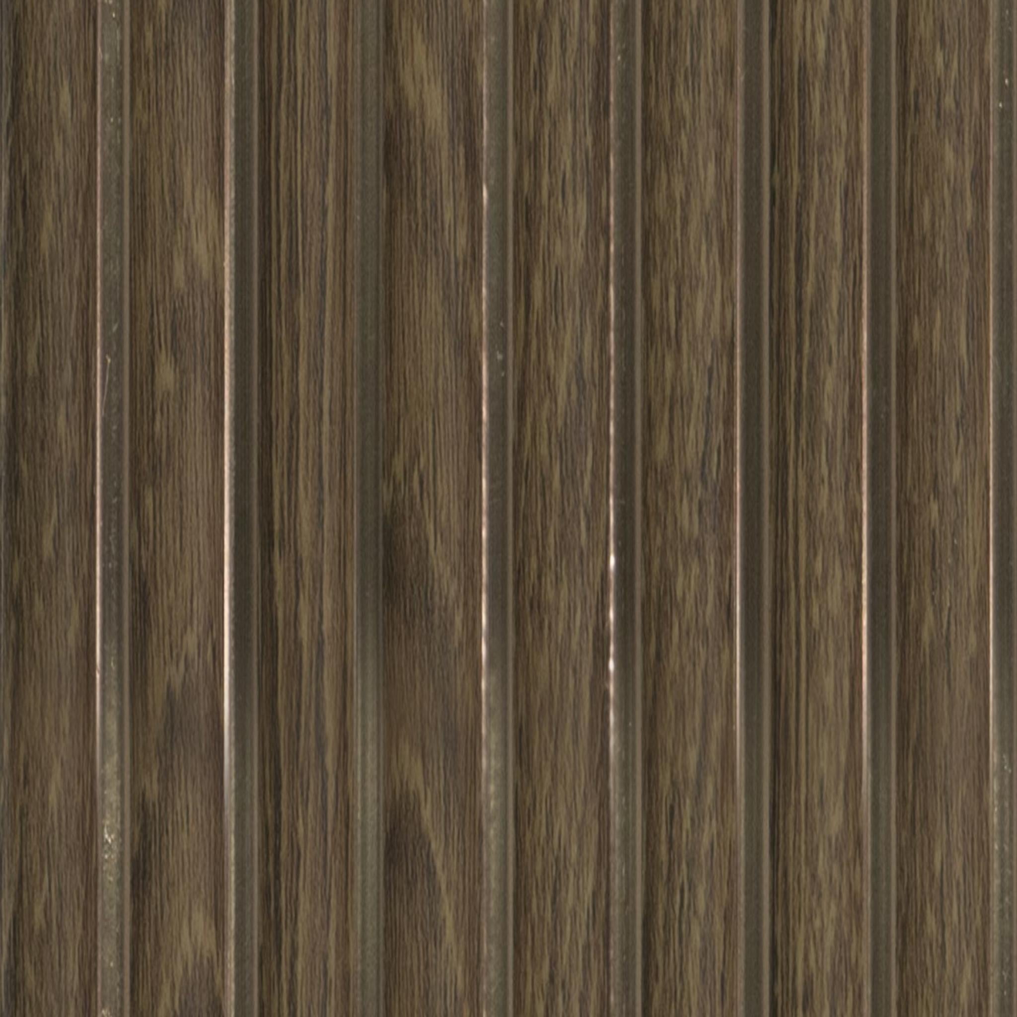 Rey De Madera Archi Louvers Series Charcoal Wood Brown 8x0.41 Ft - 2010