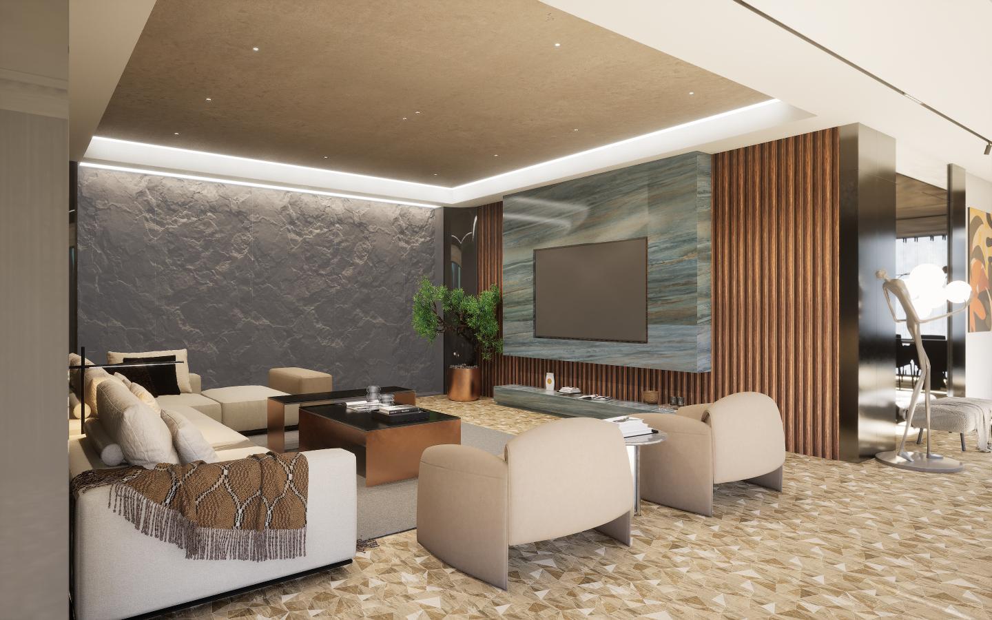 Vivre Louver Series Charcoal Wood Brown 8x0.41 Ft - Vl-02