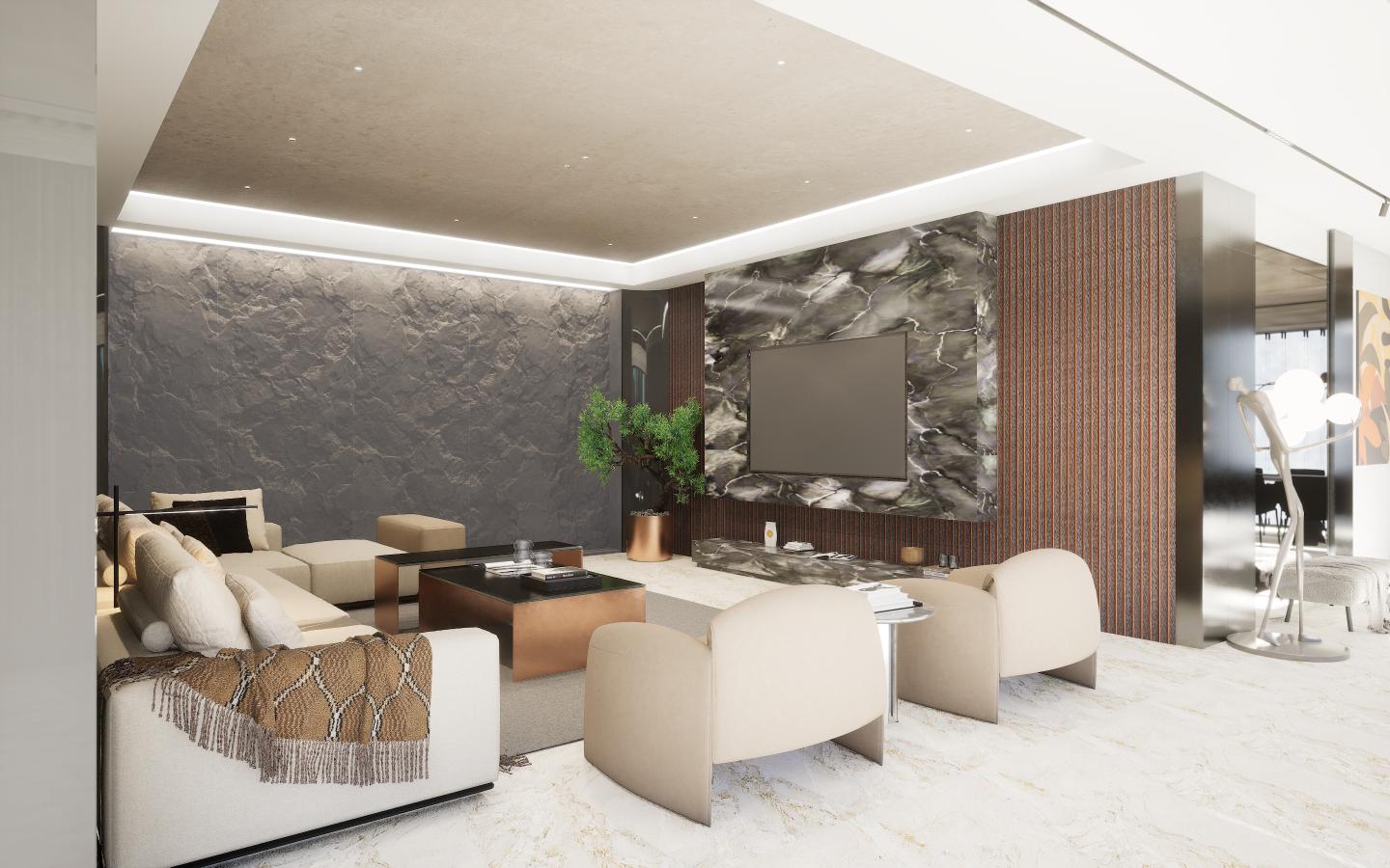 Vivre Louver Series Charcoal Fabric Dark Brown 8x0.41 Ft - Vl-06