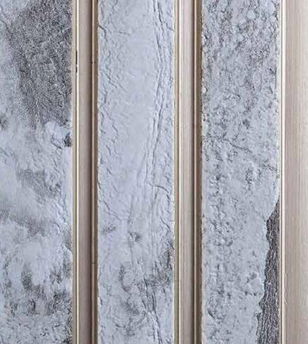 Vivre Louver Series Charcoal Marble & Stone White 8x0.41 Ft - Vl-08