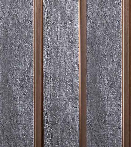 Vivre Louver Series Charcoal Marble & Stone Matt Black 8x0.41 Ft - Vl-12