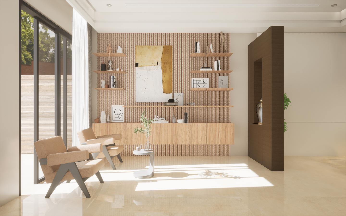 Vivre Louver Series Charcoal Designer Brown 8x0.41 Ft - Vl-20