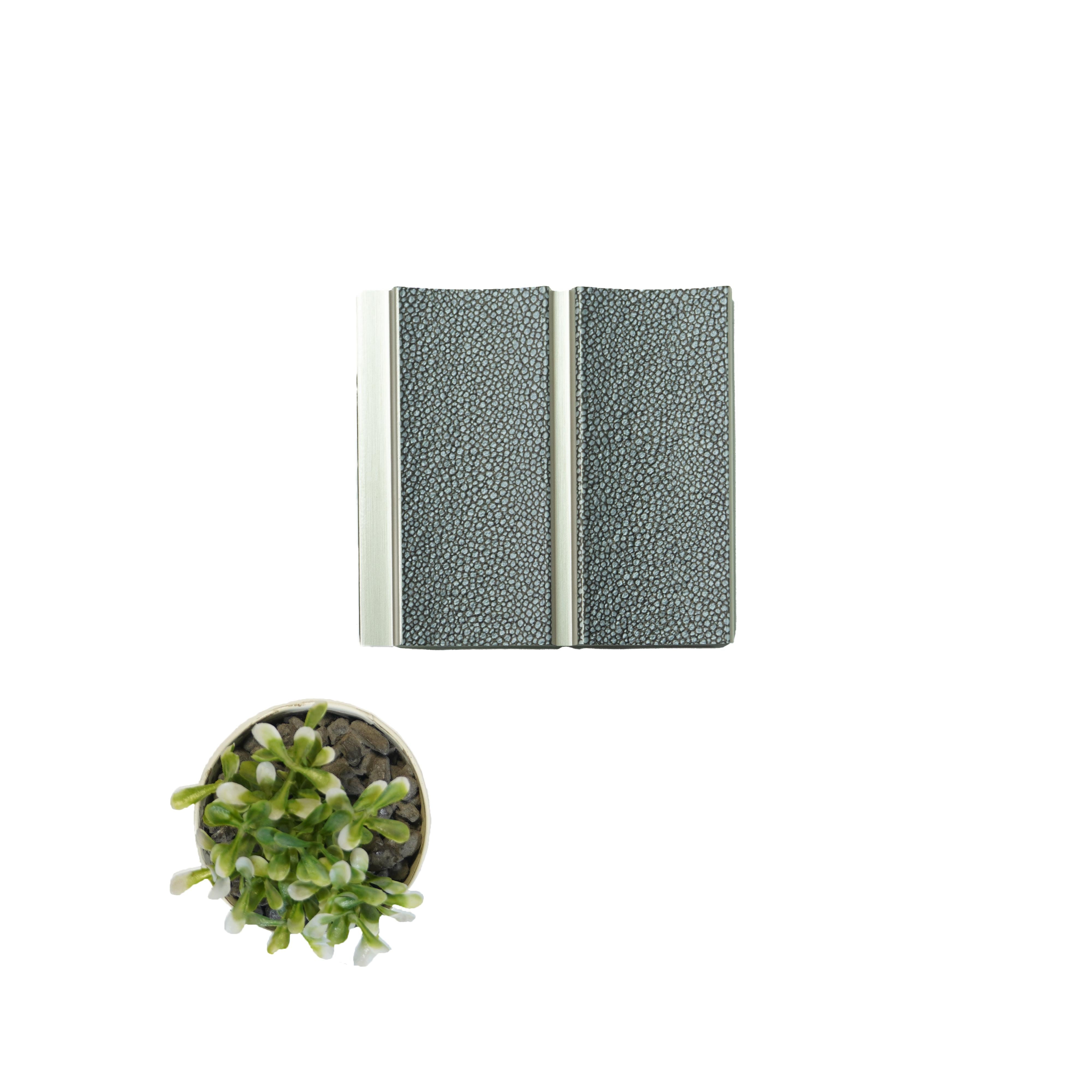 Vivre Louver Series Charcoal Designer White 8x0.41 Ft - Vl-21