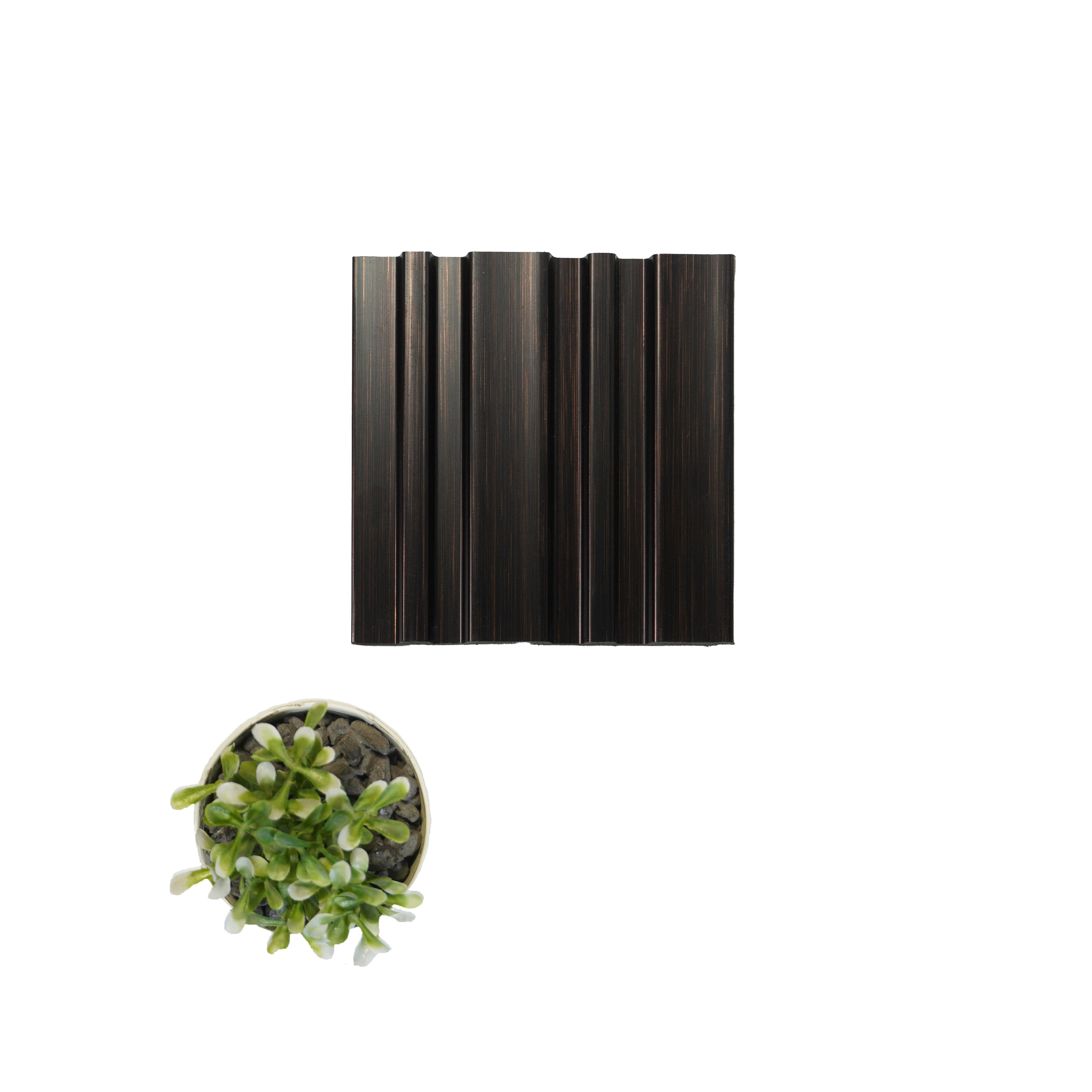 Vivre Louver Series Charcoal Wood Matt Black 8x0.41 Ft - Vl-26