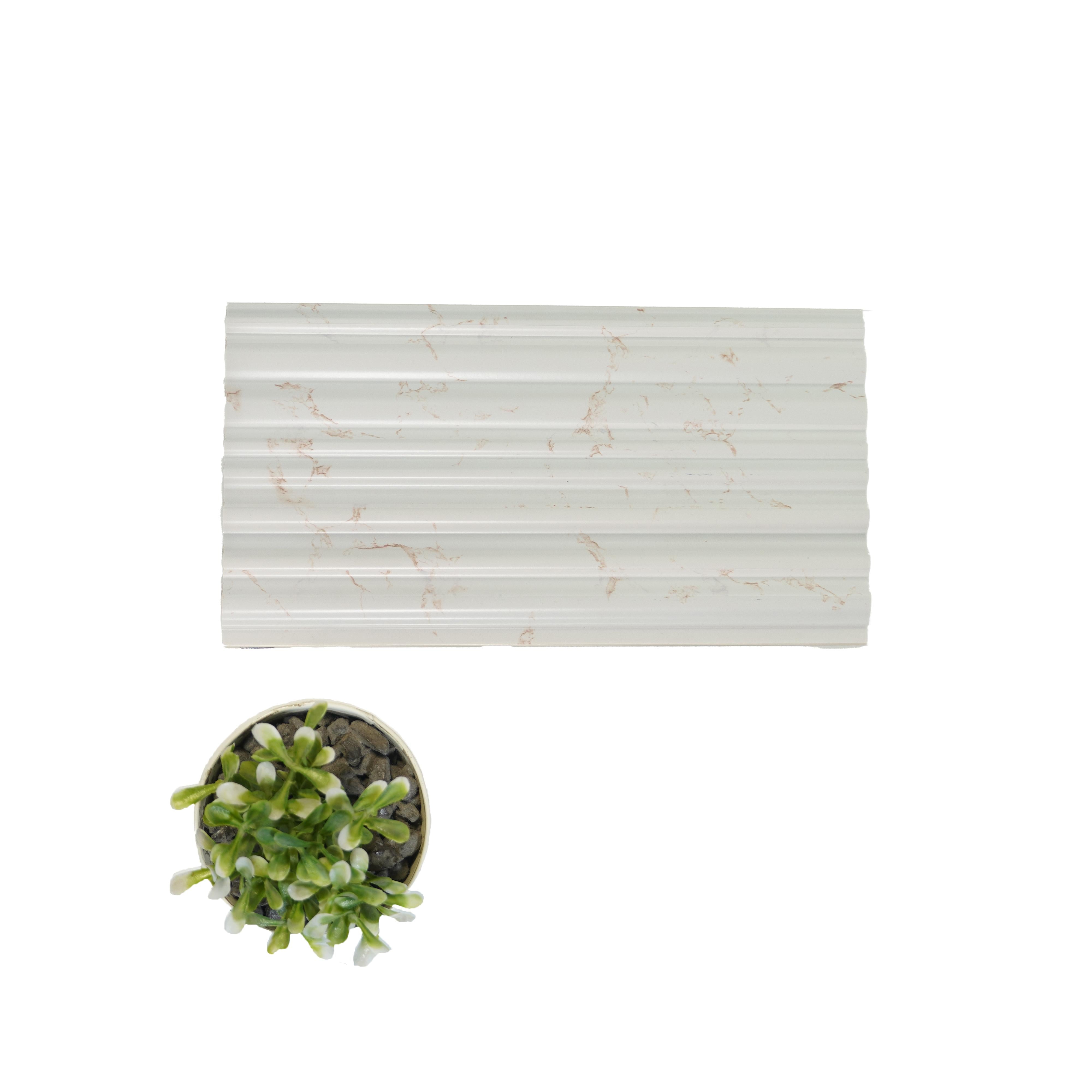 Vivre Louver Series Charcoal Marble & Stone White 8x0.42 Ft - Vl 52