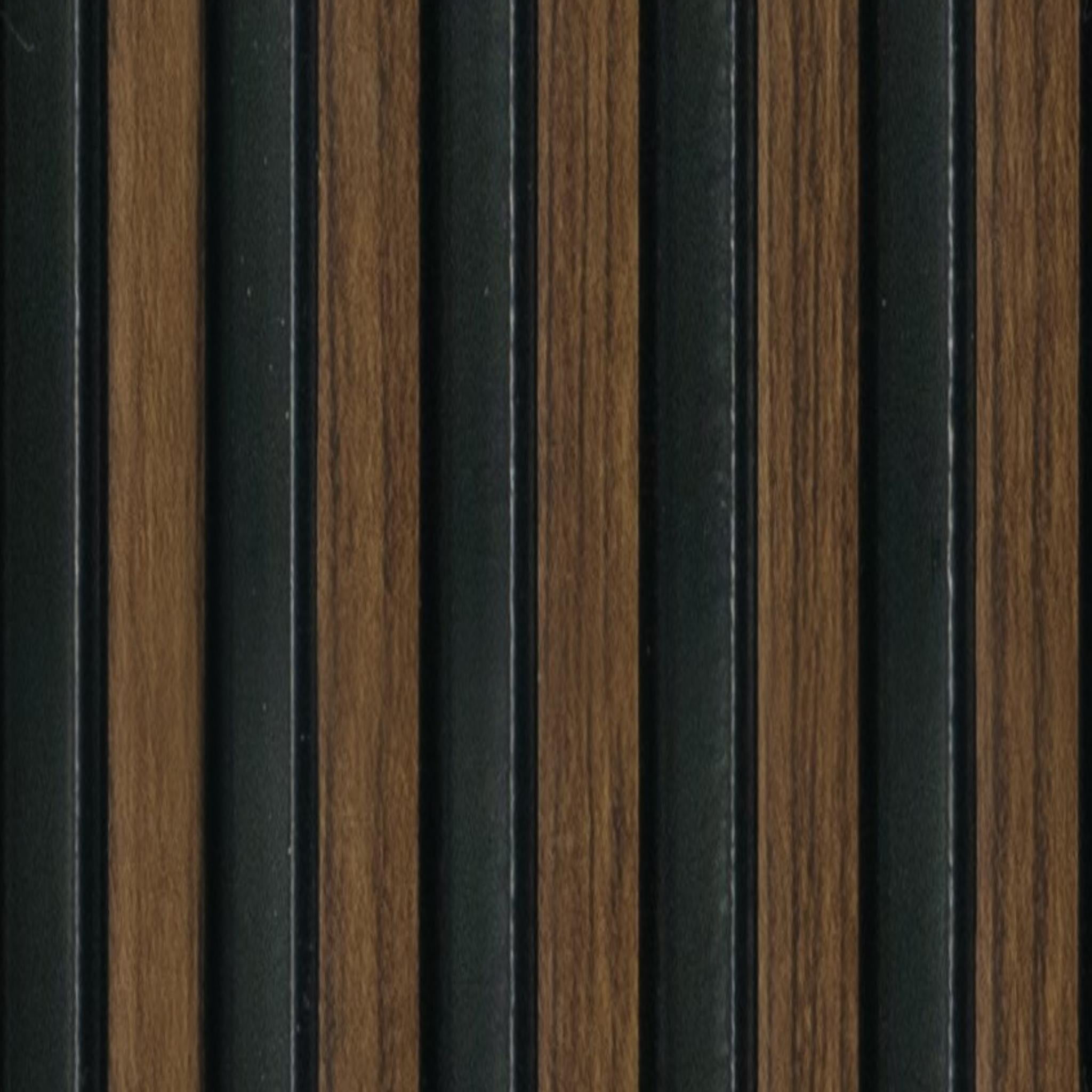 Zingana Archi Louvers Series Charcoal Wood Brown 8x0.41 Ft - 2015