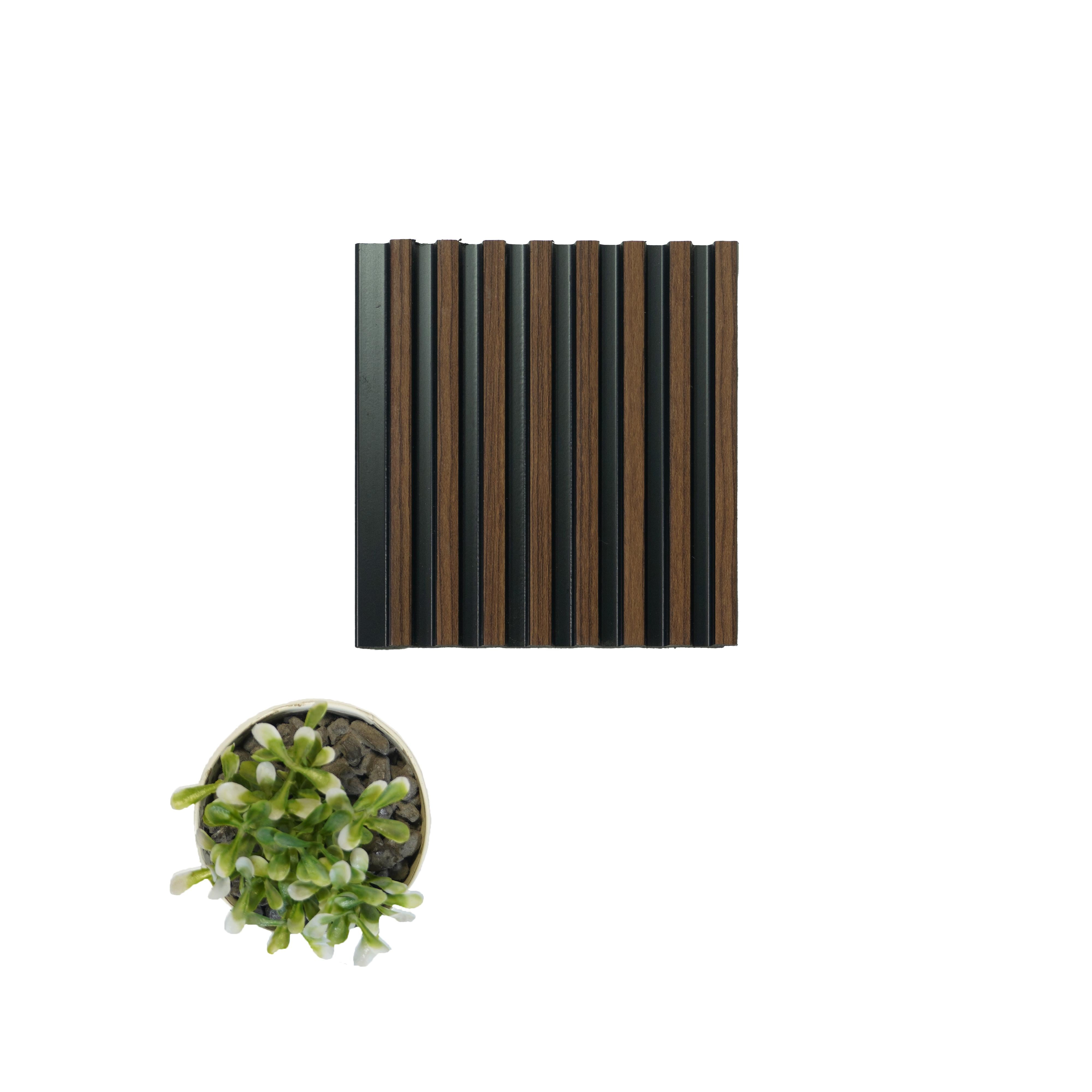 Zingana Archi Louvers Series Charcoal Wood Brown 8x0.41 Ft - 2015