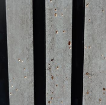 Rafters Charcoal Louvers Marble & Stone Grey 9.1x0.41 Ft - Wrf 678