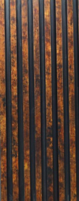 Rafters Charcoal Panel Wood Louvers Brown 9.1x0.41 Ft - Wrf 767