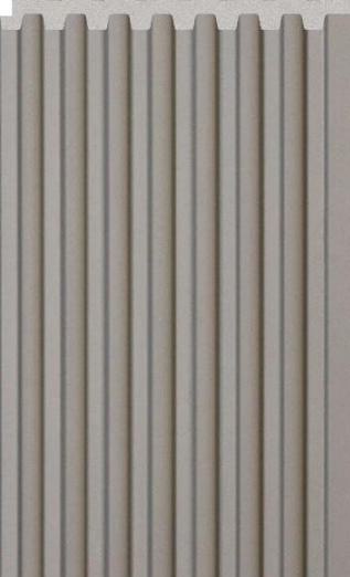 Interlock Charcoal Louvers Plain Colors Warm Grey 9.5x0.4 Ft - Pn 02715 T