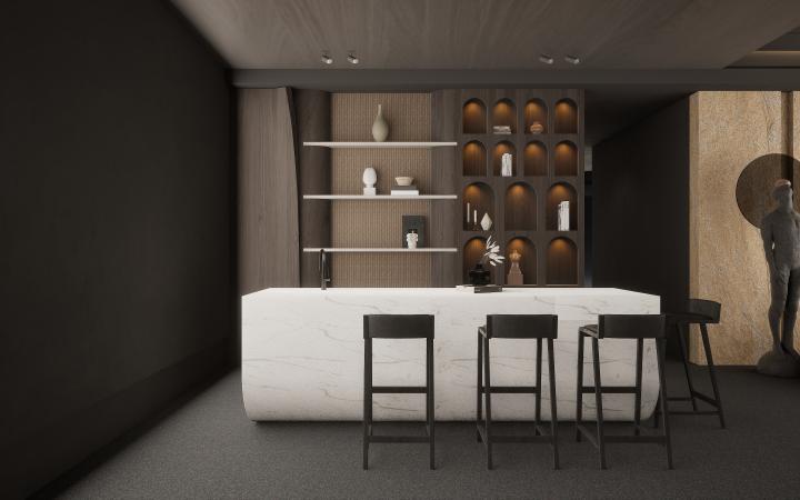 Charcoal Louvers Panel Display Clads Series Plain Colors Wenge 8x0.41 Ft - Sa 3003