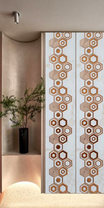Decorative Wall Panel Designer White 8x2 Ft - Ed 901