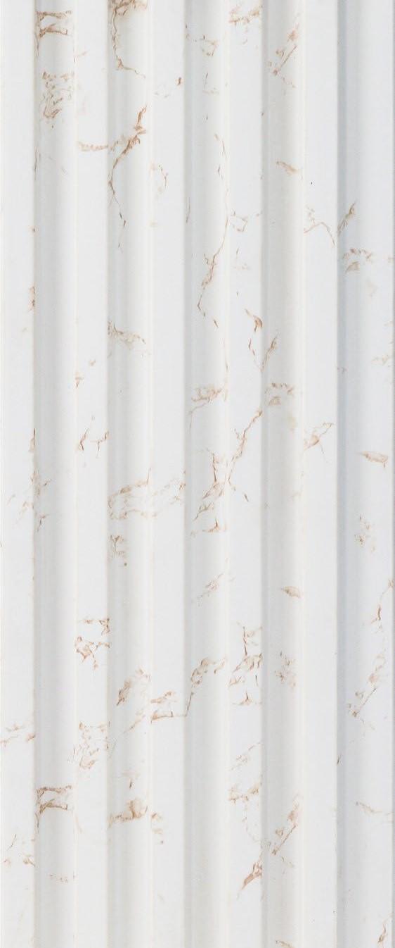 Premium Charcoal Panel Marble & Stone Louvers White 8x0.4 Ft - Pn 05292
