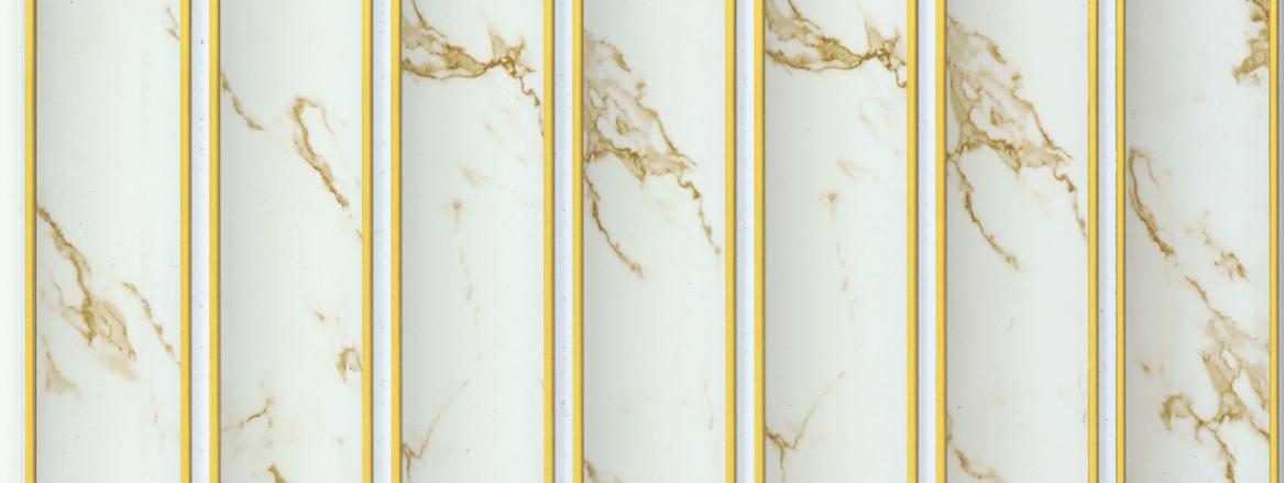 White Marble Charcoal Louver & Stone 8x0.49 Ft - Cl 4202