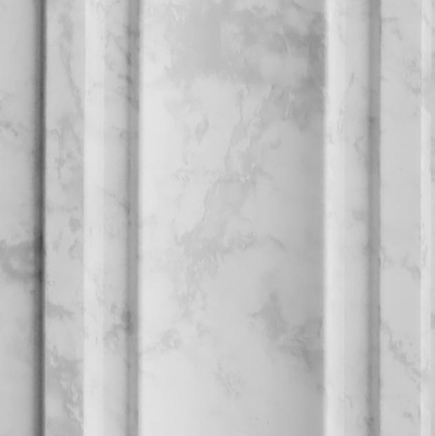 White Marble Charcoal Louvers Panel & Stone 9.5x0.39 Ft - Pn 03555