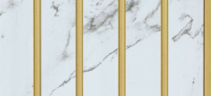 White Marble Charcoal Louver & Stone 9.5x0.5 Ft - Fl 6123