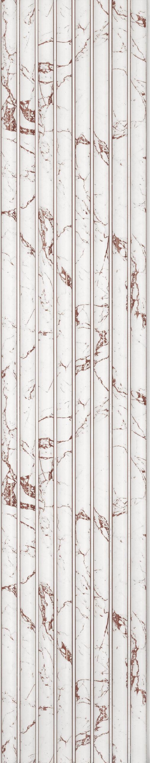 White Marble Charcoal Louvers & Stone 8x0.83 Ft - Ed 82012