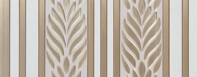 White Patterned Charcoal Louver Designer 8x1 Ft - Pn 00793