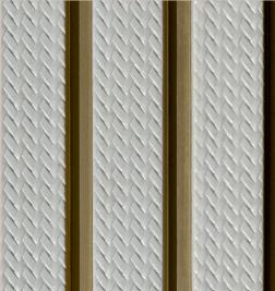 White Patterned Charcoal Louvers Panel Designer 8x0.39 Ft - Wl 1615