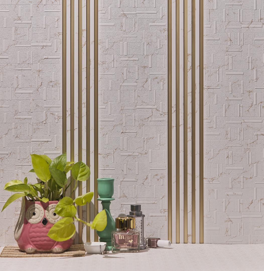 Rang Charcoal Louver Designer White 8x1 Ft - Ro 8557