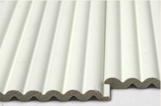 Plain Solids Charcoal Louvers Panel Colors White 8x0.41 Ft - Pn 00617