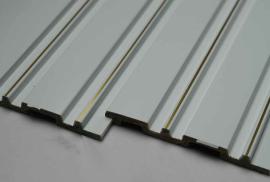 Plain Solids Charcoal Louvers Panel Colors White 9.5x0.4 Ft - Pn 00677
