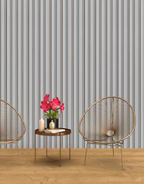 Plain Solids Charcoal Louvers Panel Colors White 9.5x0.4 Ft - Pn 00677