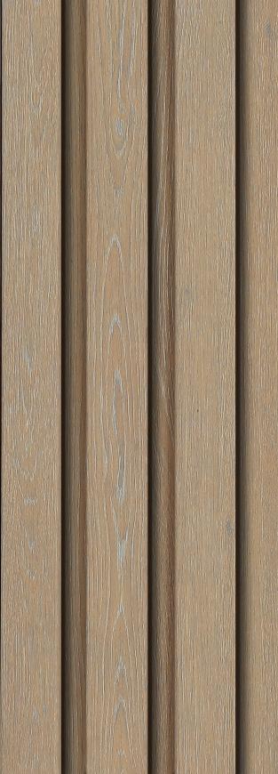 Fluted Louvers Wood Brown 8x0.41 Ft - Cd 308