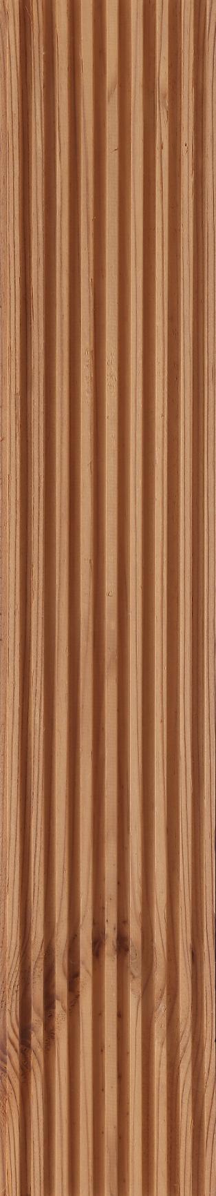Fluted Louvers Wood Brown 8x0.41 Ft - Cd 9-Line