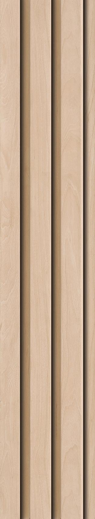 Fluted Louvers Wood Beige 8x0.41 Ft - Cd 307