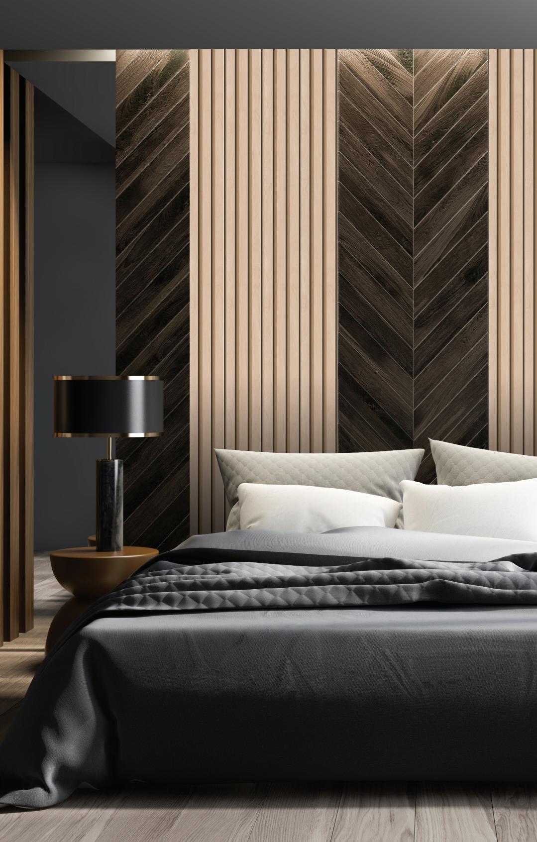 Fluted Louvers Wood Beige 8x0.41 Ft - Cd 307