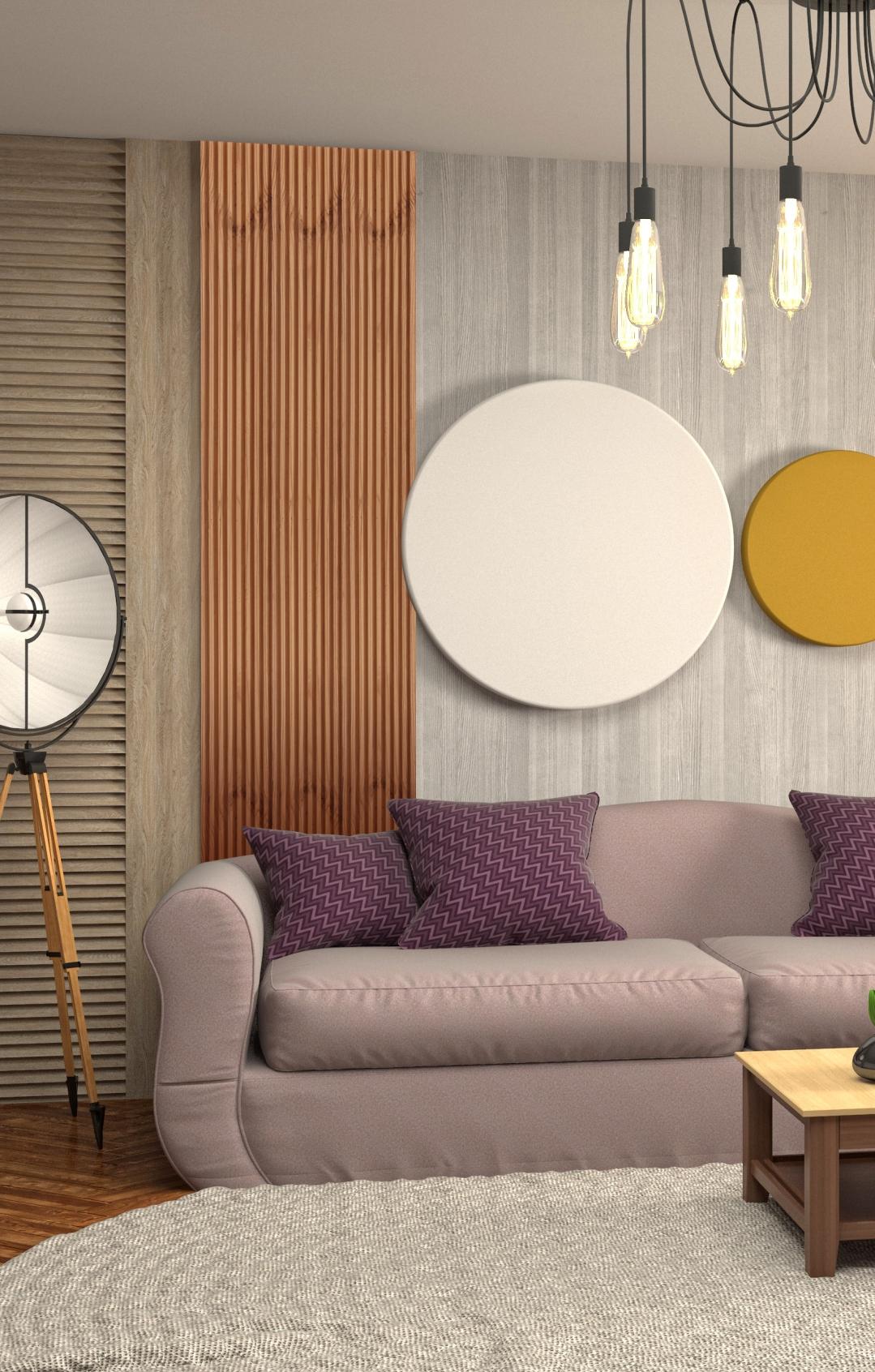 Fluted Louvers Wood Brown 8x0.41 Ft - Cd 9-Line