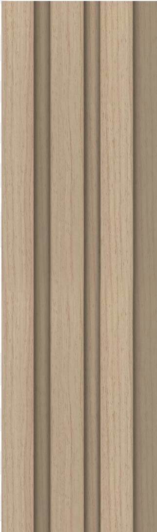 Wood Charcoal Louvers Brown 8x0.41 Ft - S5 170