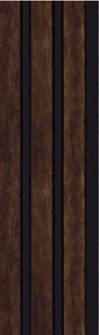 Wood Charcoal Louvers Brown 8x0.41 Ft - S5 176